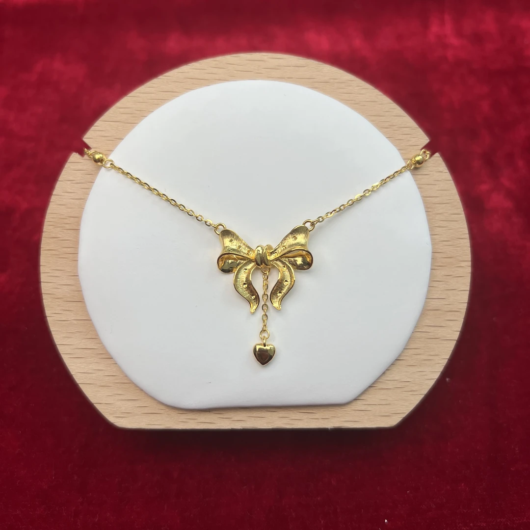 足金999黄金精品在逃公主套链坠链时尚百搭精致女生坠链
