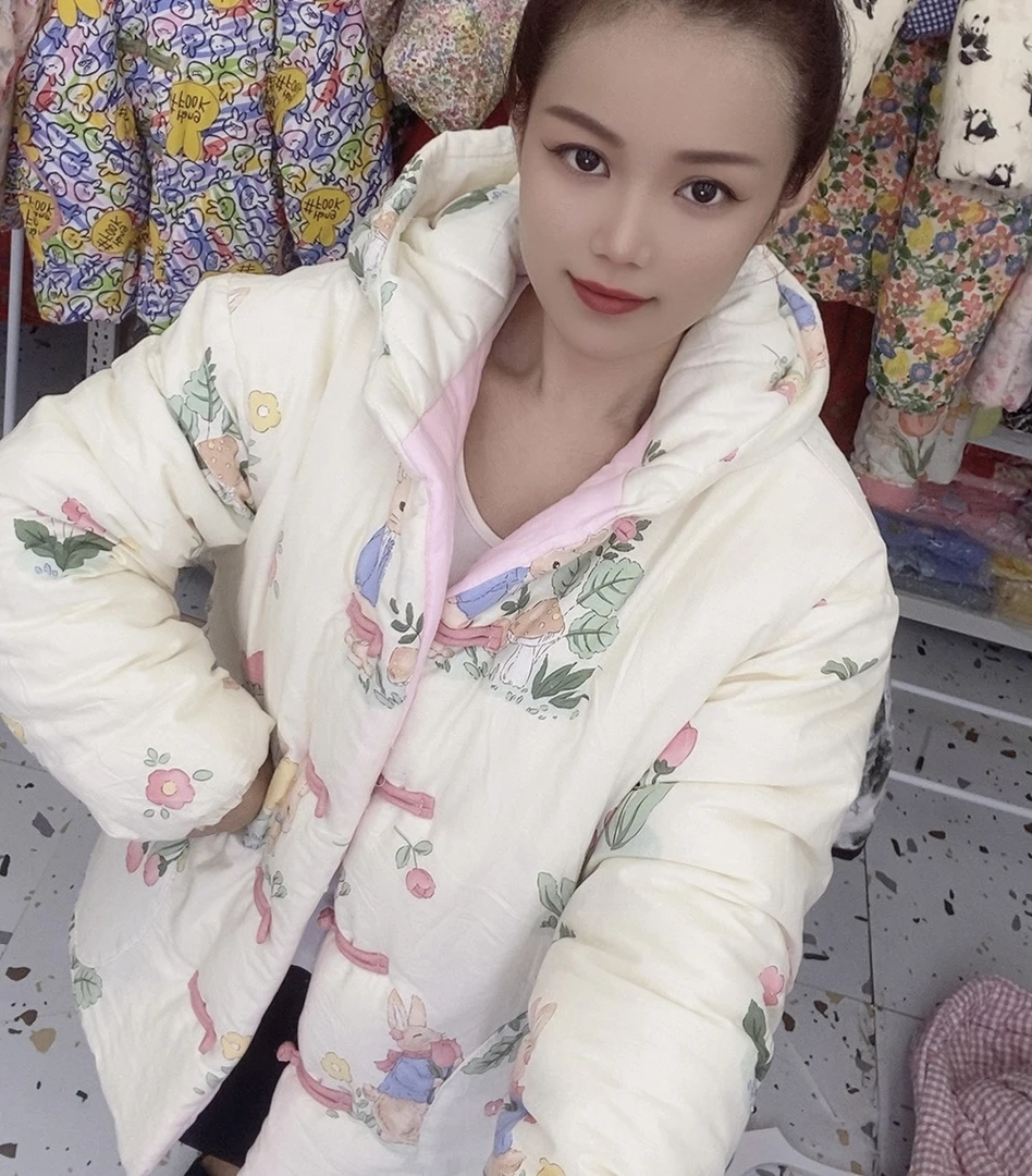 女士连帽款棉花棉袄