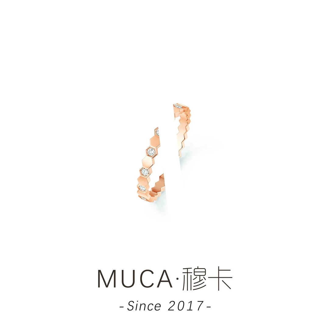 铜合金合成锆石戒指 感轻奢时尚百搭金色蜂巢女戒指F1009