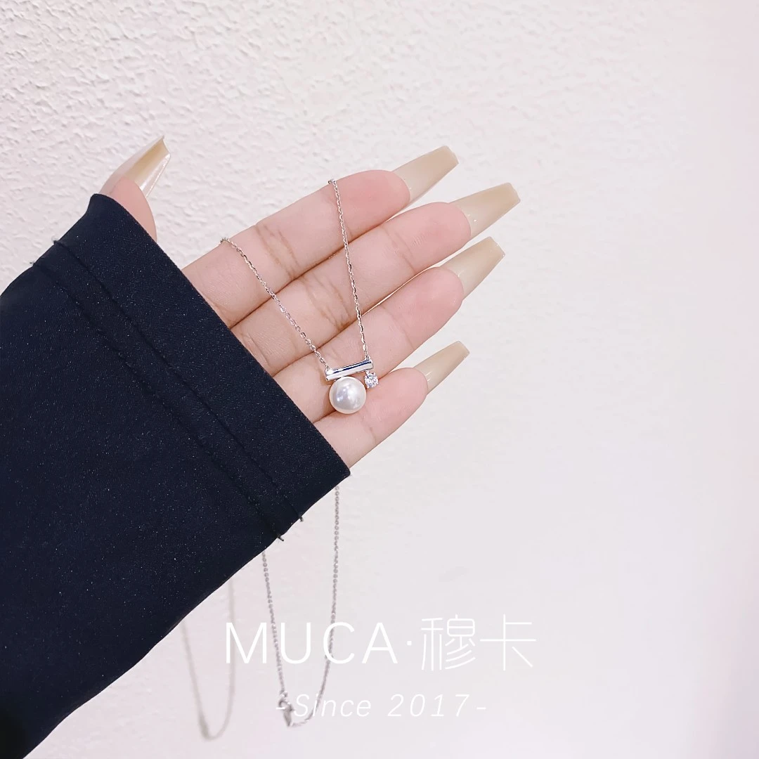 链子925银仿珍珠 感轻奢时尚百搭女项链F1072