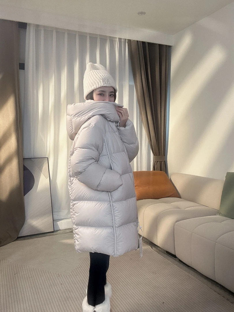 高版本（零下50°极寒）泡芙科鲁达95白鹅绒女中长羽绒服16F609晴姐