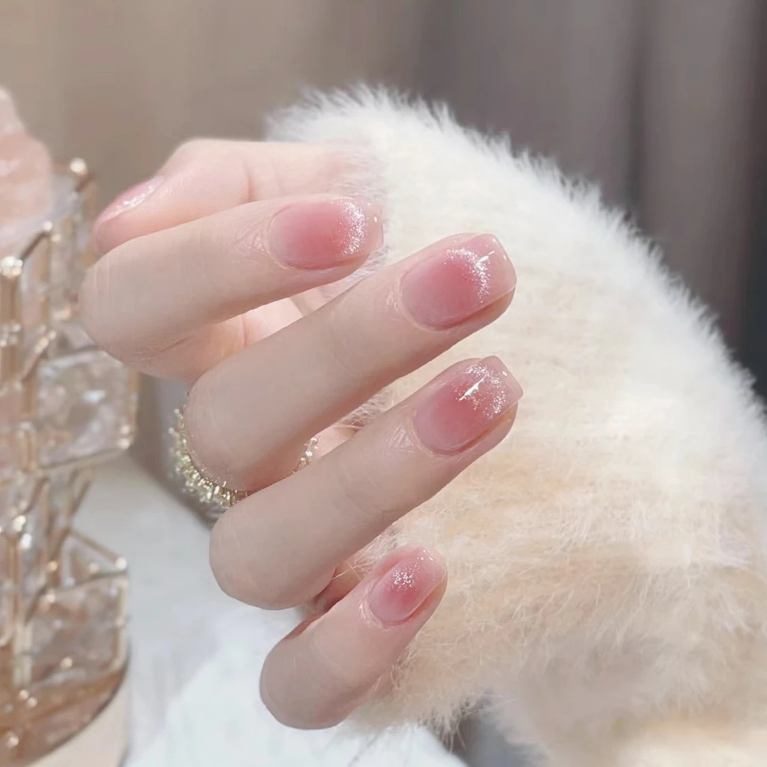 长短可选（微笑猫眼） 穿戴甲手工美甲贴夏日新款 可拆卸——10片装