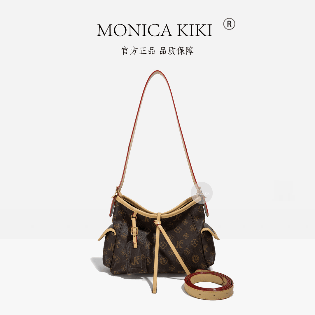 MONICA KIKI/莫妮卡奇奇040经典复古百搭单肩斜挎机车包