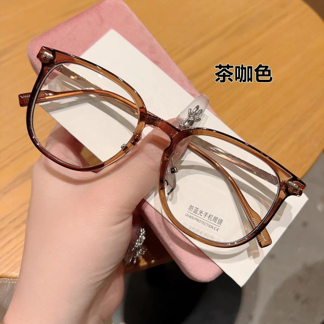 黑色韩系无度数大框粗框大方框网红百搭复古眼镜框韩版平光大框