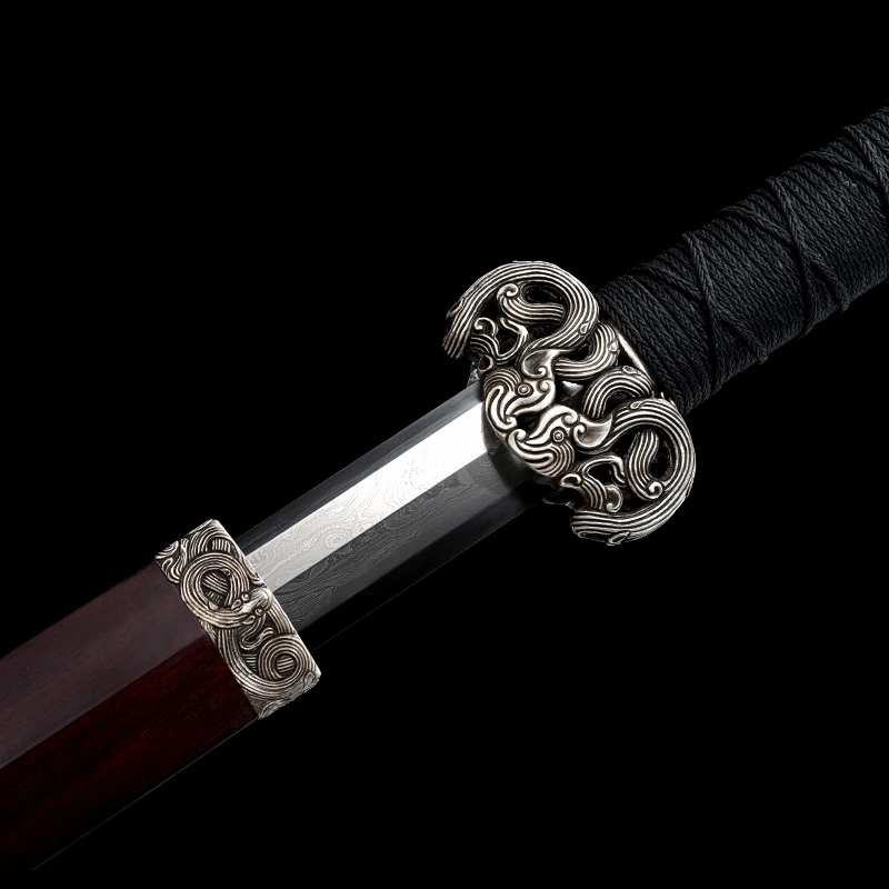 龙泉刀剑 武岳 天铁系列 银装櫑具剑 汉剑 收藏送礼冷兵器 未开刃