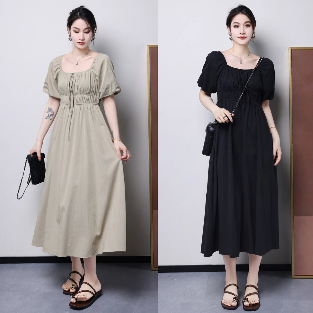 噜噜QC【落日晚风】微胖大码女装显瘦连衣裙长短款ZY306L89/138