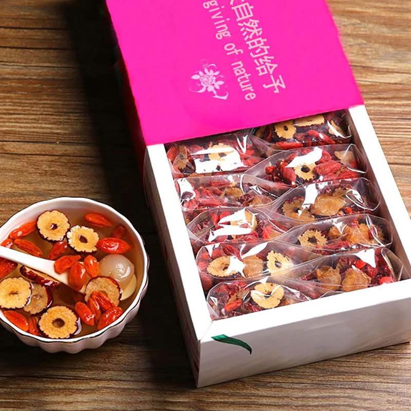 桂圆红枣枸杞茶女人茶花茶组合枸杞茶适合女生泡水喝的礼盒装20包