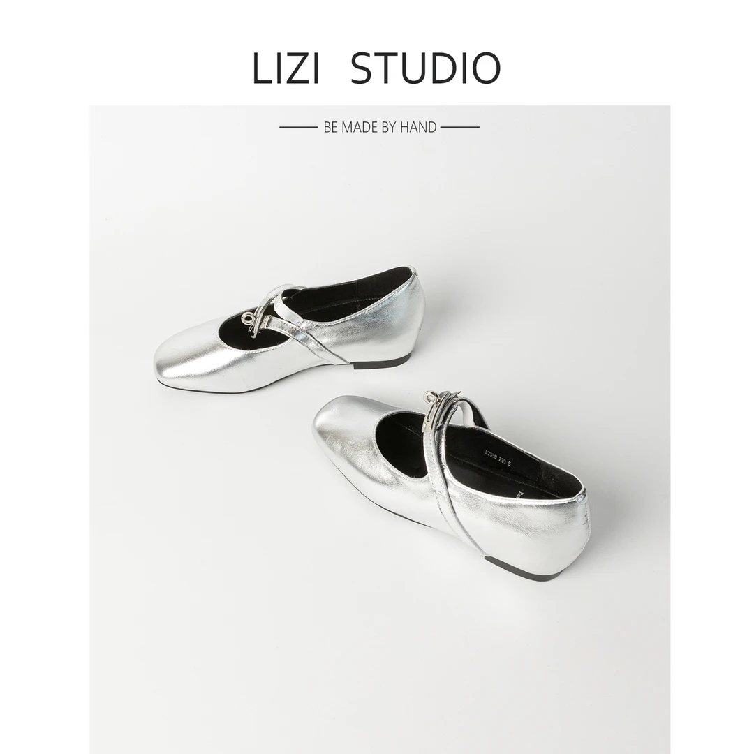 【栗子】5CM一字锁扣复古玛丽珍内增高平口单鞋 | 假日