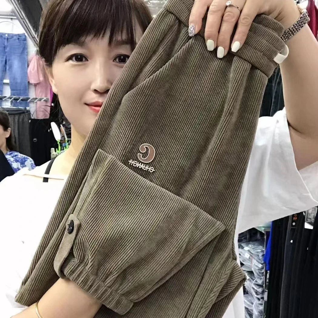 百搭休闲裤女士新款九分裤束脚裤显瘦时尚