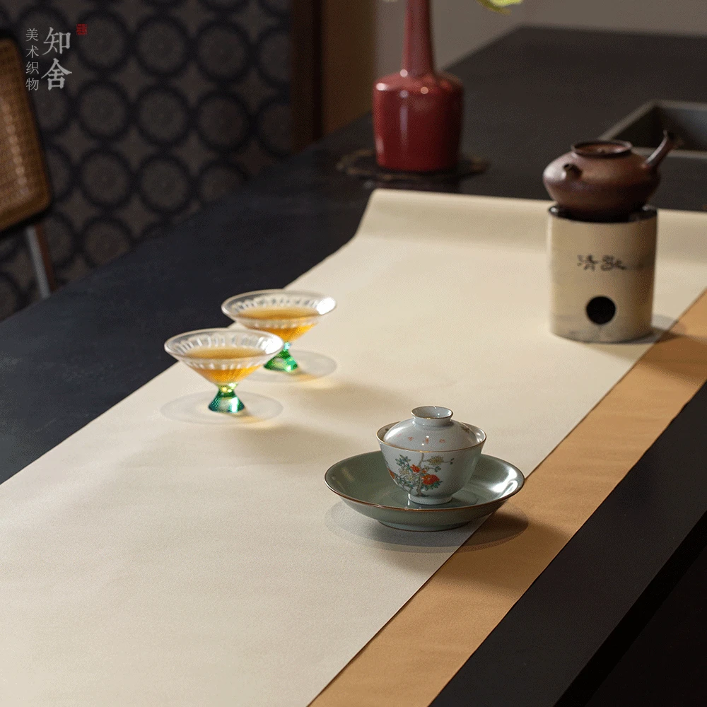 知舍新款防水茶席25CM搭配停云流彩茶桌茶几布艺桌旗知舍出品