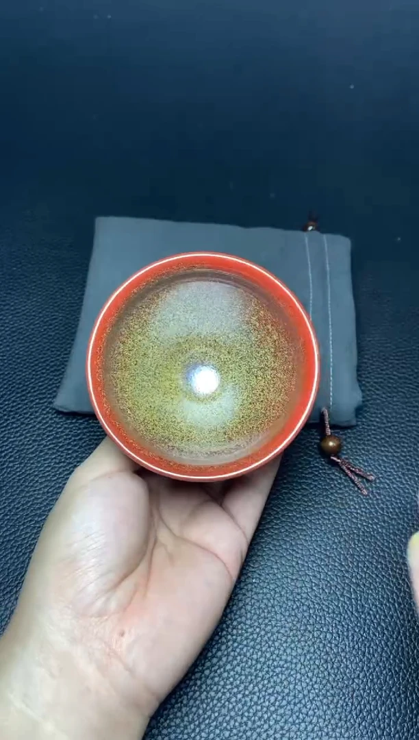 【闪购商品】瓷茶盏花月夜，配盏袋