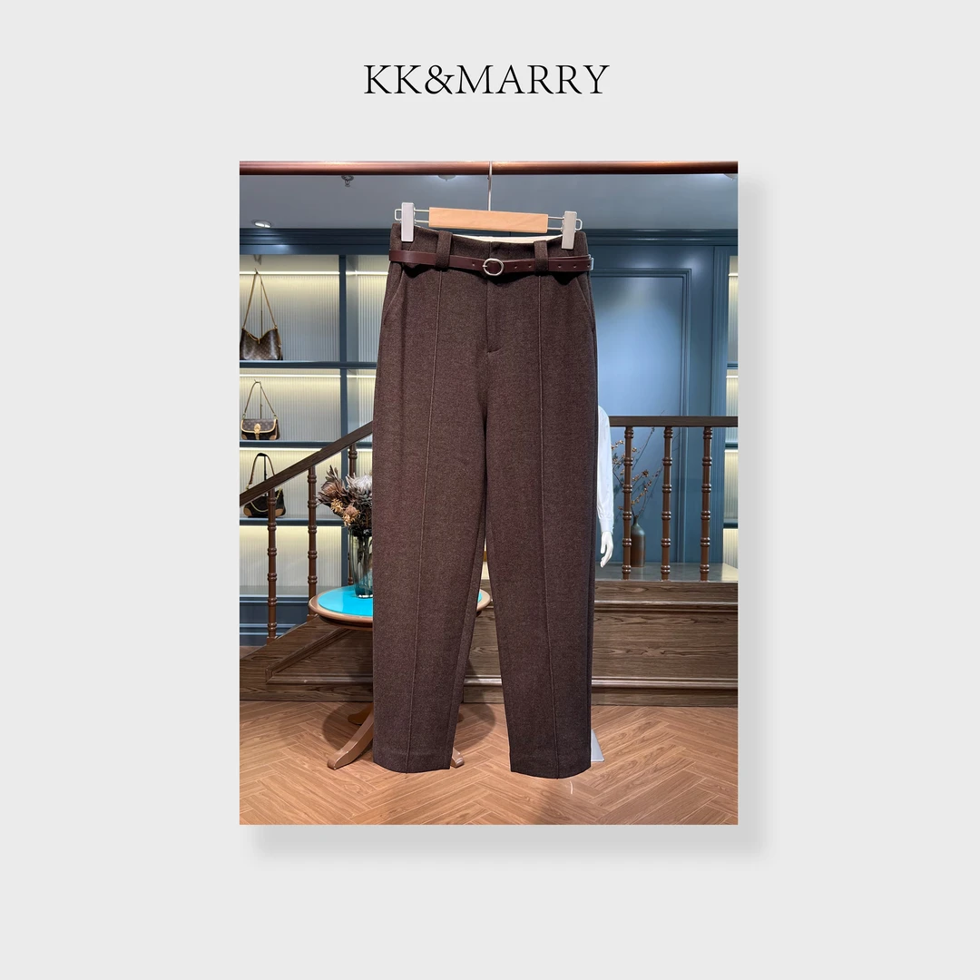KK&MERRY百搭时尚显瘦经典直筒女士哈伦萝卜休闲裤CLBC0549裤子