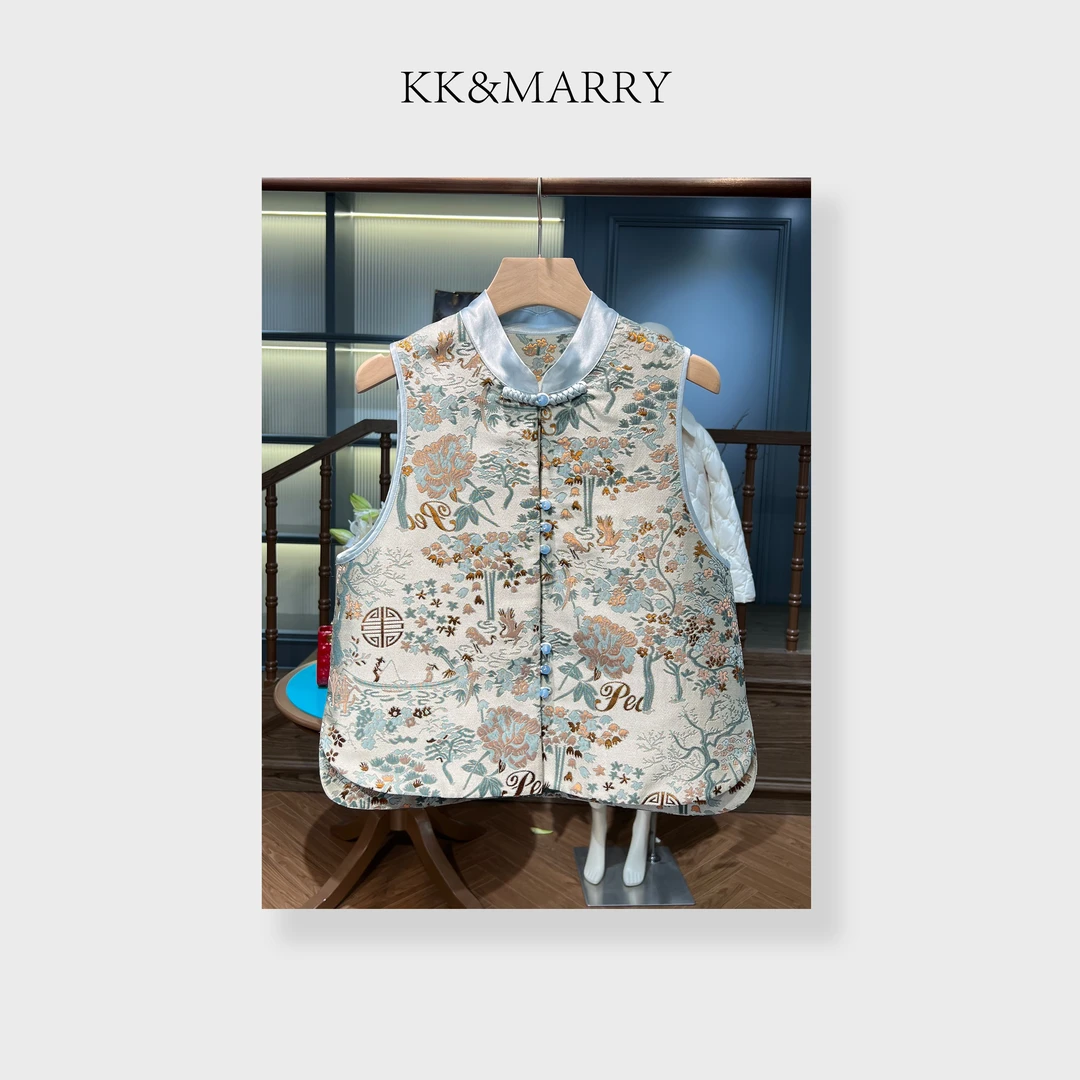 KK&MERRY（龙井）新中式国风名媛气质盘扣超好看设计感马甲KKDD198