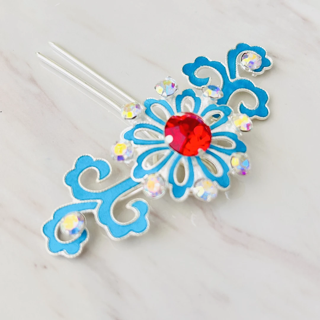 新款点稠戏曲头饰草花配饰越剧戏曲黄梅戏花旦小姐丫头京剧百搭款