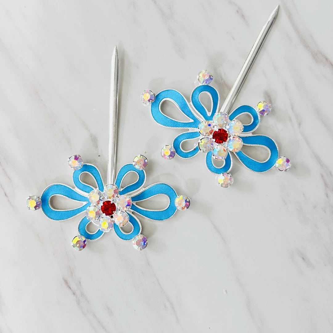 新款点稠越剧黄梅戏舞台头饰花旦小姐丫环青衣戏剧头饰百搭蝴蝶结