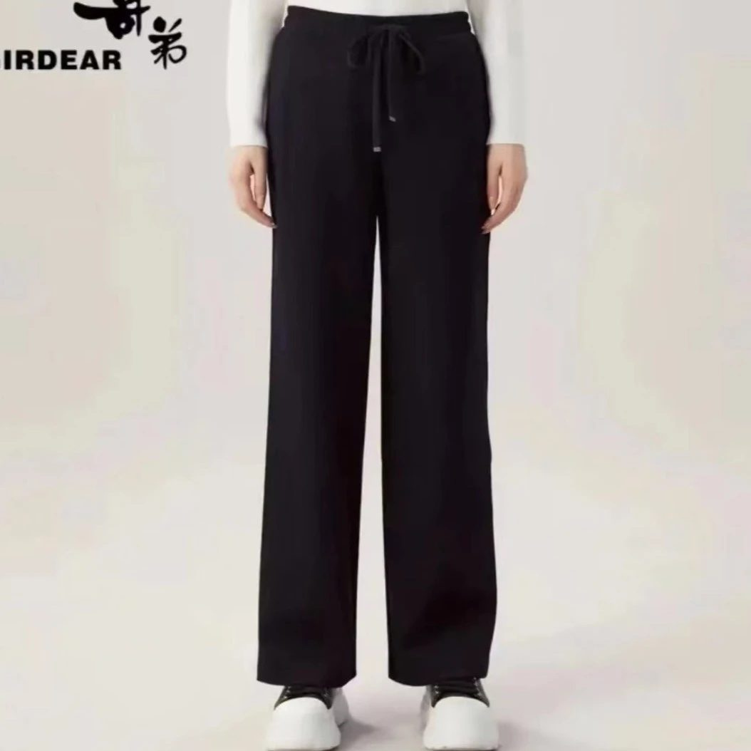 哥弟简约纯色直筒垂感云朵裤1100408显瘦