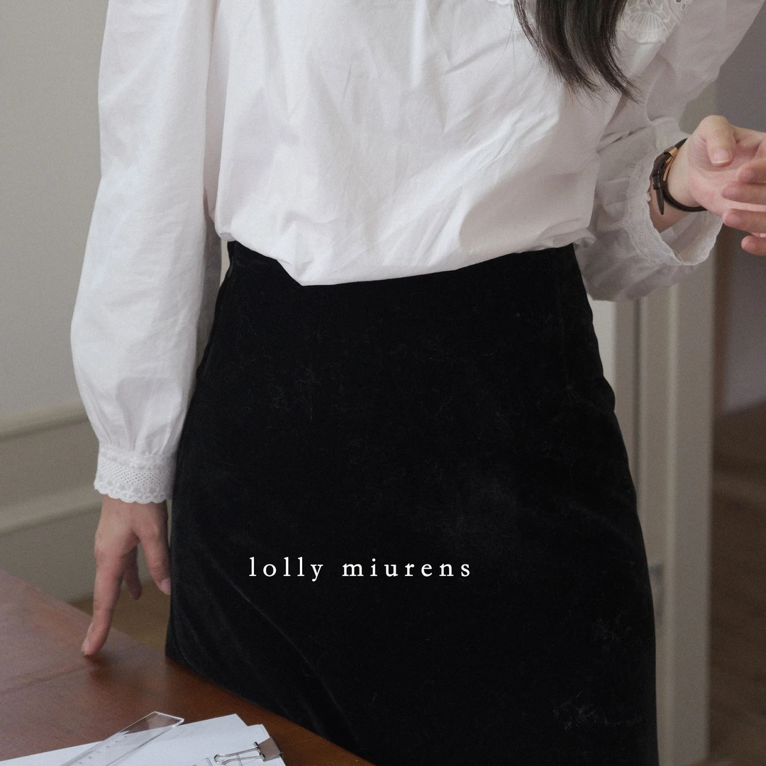 缪恩诗 WINTER x「思念划过～❀」ᴍɪᴜʀᴇɴs  韩版修身半裙M248220901