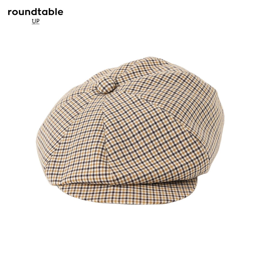 UP 【老上海报童】设计师贝雷帽羊毛格纹八角显脸小百搭 ZDW8305057