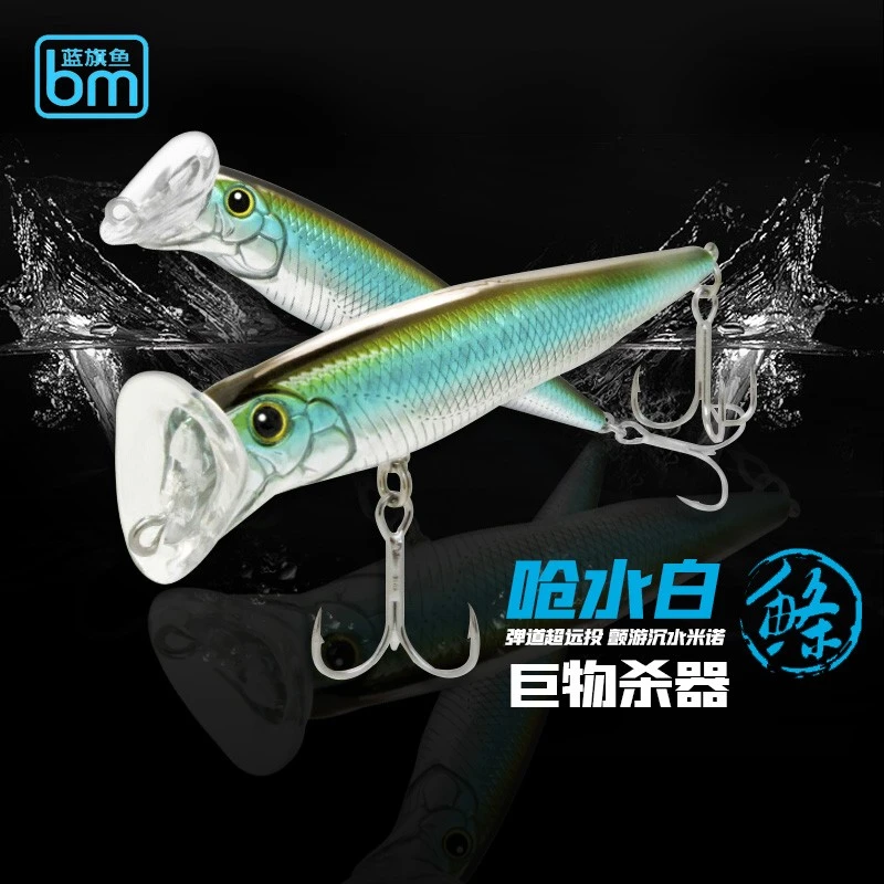 蓝旗鱼呛水白条白鲦mini沉水米诺远投路亚假饵全泳层颤游翘嘴专用