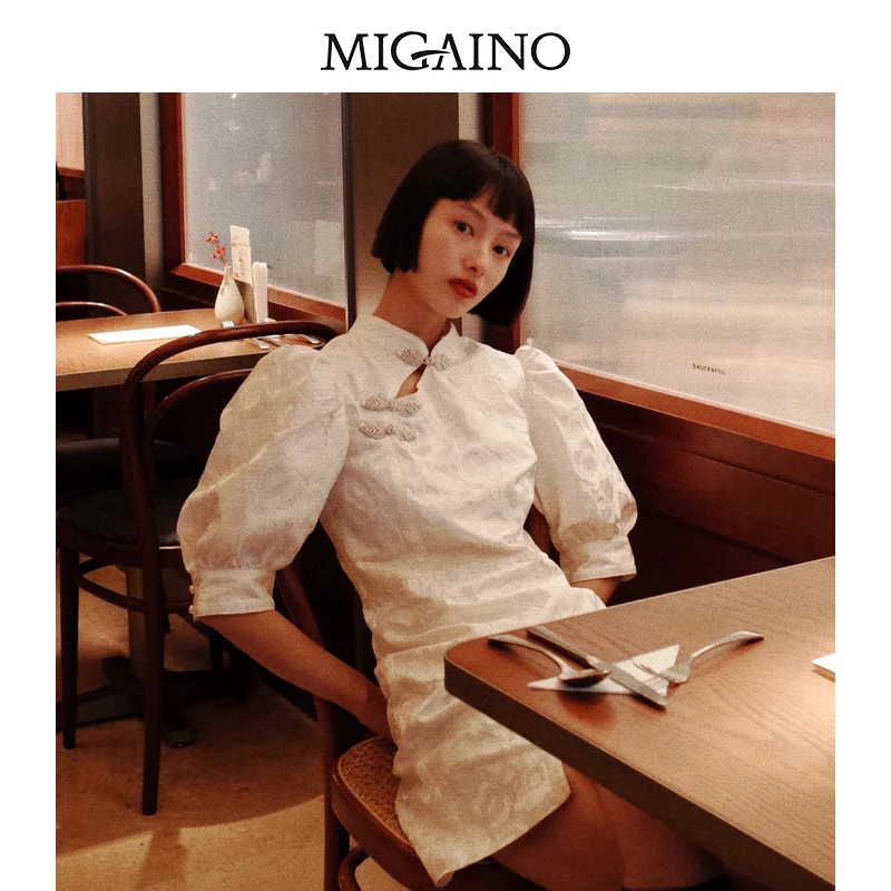 【博主同款】曼娅奴新中式连衣裙女春夏新款复古改良旗袍短裙