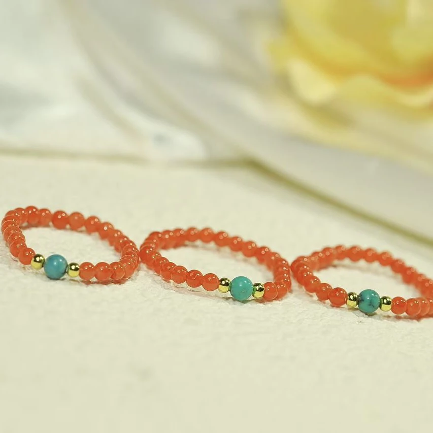 天然原矿南红玛瑙戒圈经典时尚百搭戒指多色多样性随机发一件