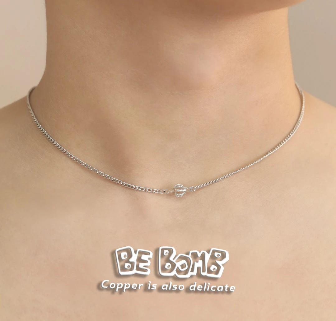 铜合金项链 BE BOMB铜合金皇冠桃心项链50~55cm（009）百搭时尚简约