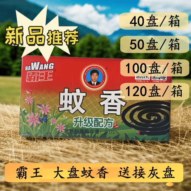 霸王室内蚊香家用清香大盘黑蚊香防蚊虫灭蚊香除蚊杀蚊长效持久