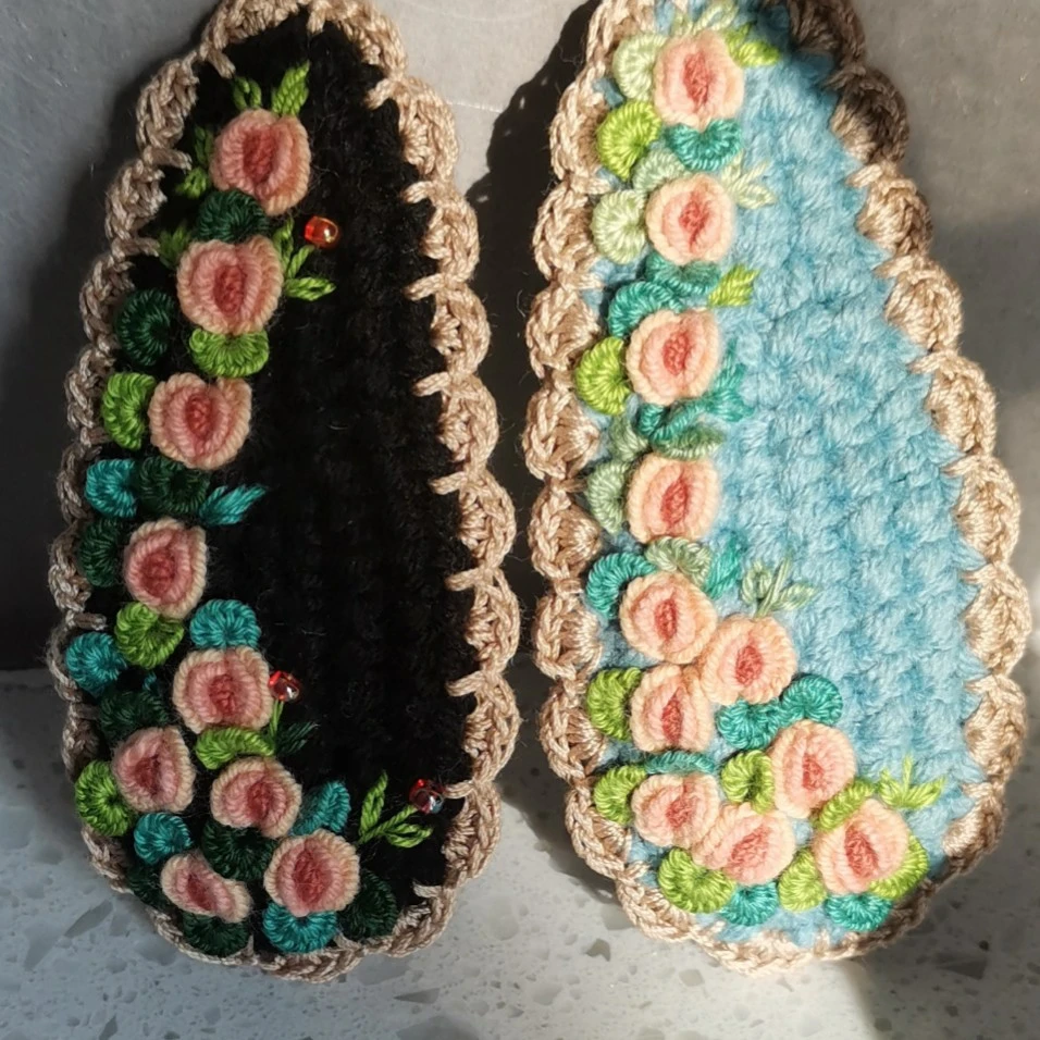 手工刺绣发夹发绳成品拼单 手工不易 不支持退换