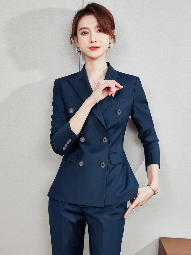 西装气质时尚西服秋季工作服正装职业显瘦修身韩版女神范高定轻奢