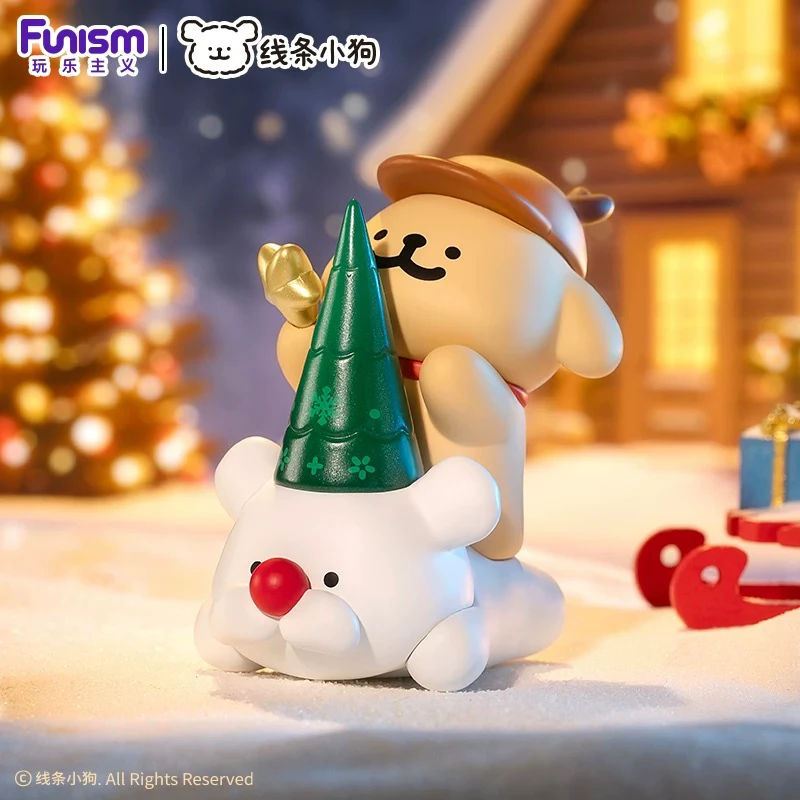 [拆盒] 玩乐主义线条小狗盲盒星光手办圣诞礼物玩偶潮玩玩具