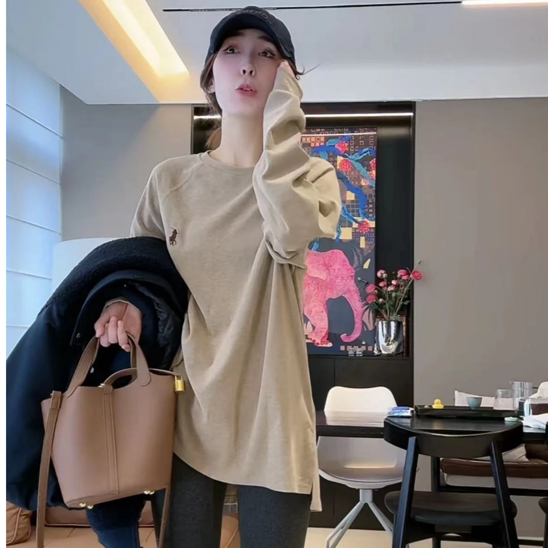 徐靖靖【小马打底】2409252秋季简约打底宽松时尚高档长袖上衣