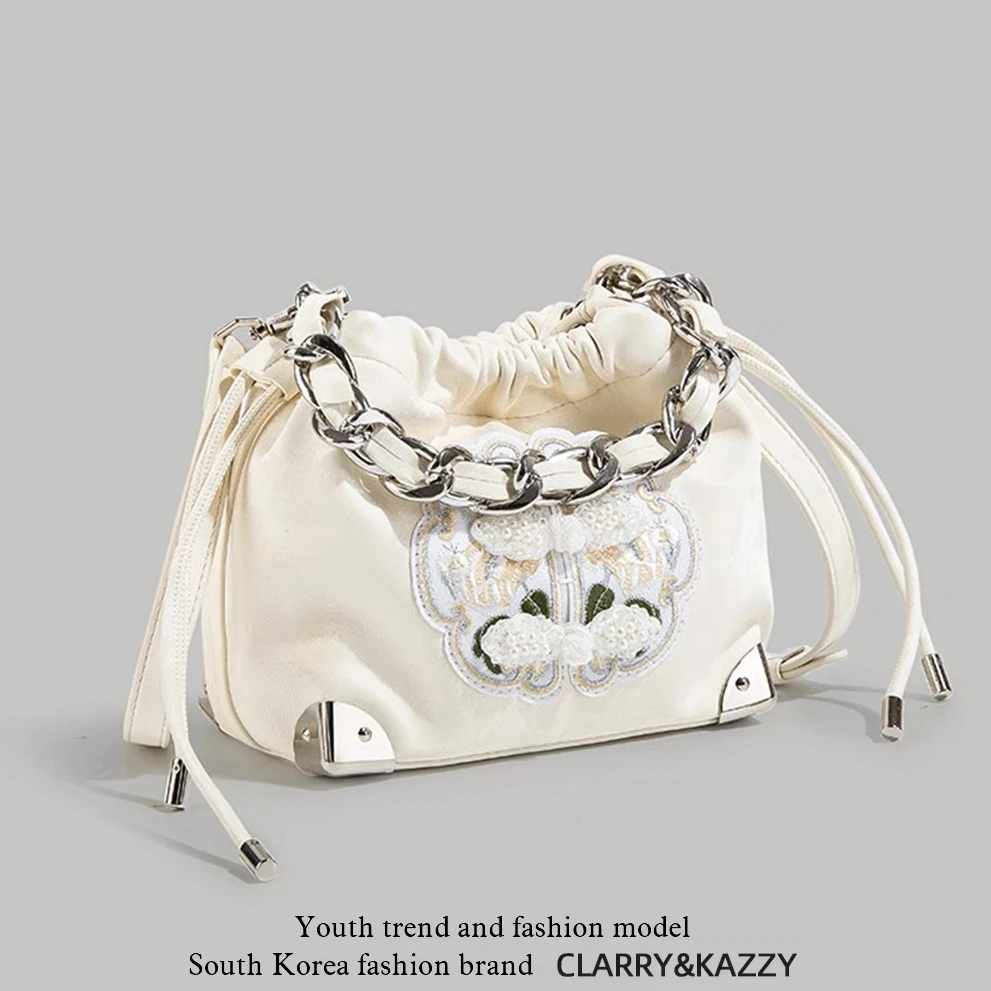 国风刺绣小众设计新中式包包2024新款高级质感手提小包斜挎女包