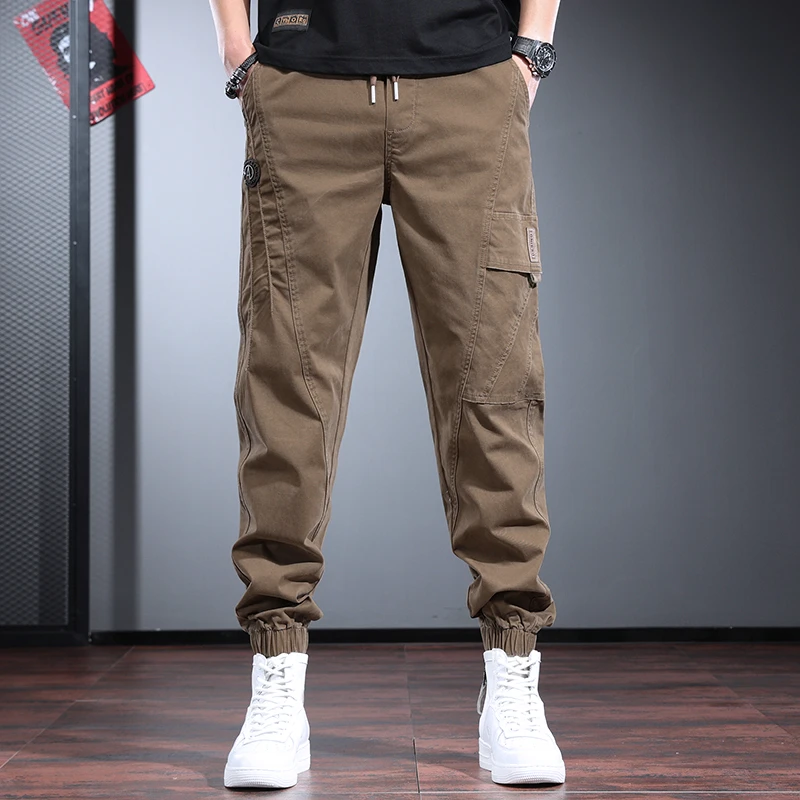 春秋季男士工装裤潮牌宽松美式休闲裤新款男装束脚长裤子百搭潮流