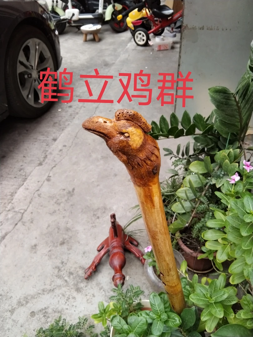 华龙笛箫文明杖手工制作鸡