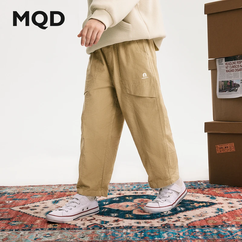 MQD儿童潮牌服装24秋季新品宝宝外出服装直筒休闲长裤9643W1511