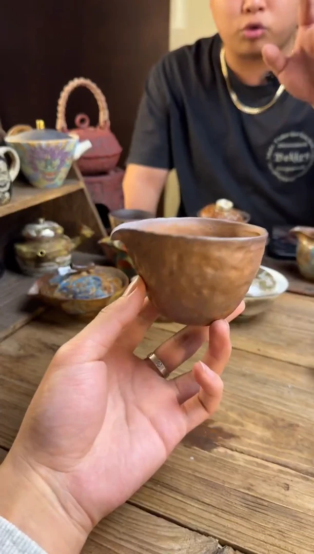 【闪购商品】陶瓷瓷片素幕堂 锤纹公道杯