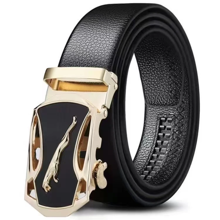 男款高档商务百搭休闲人造革镂空人造革腰带-TZ