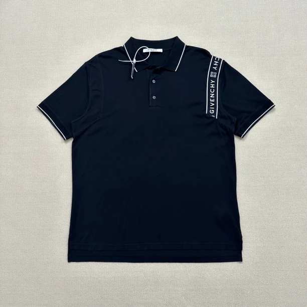 98新 Givenchy/纪梵希 织带logo短袖Polo/XL码/WL0037