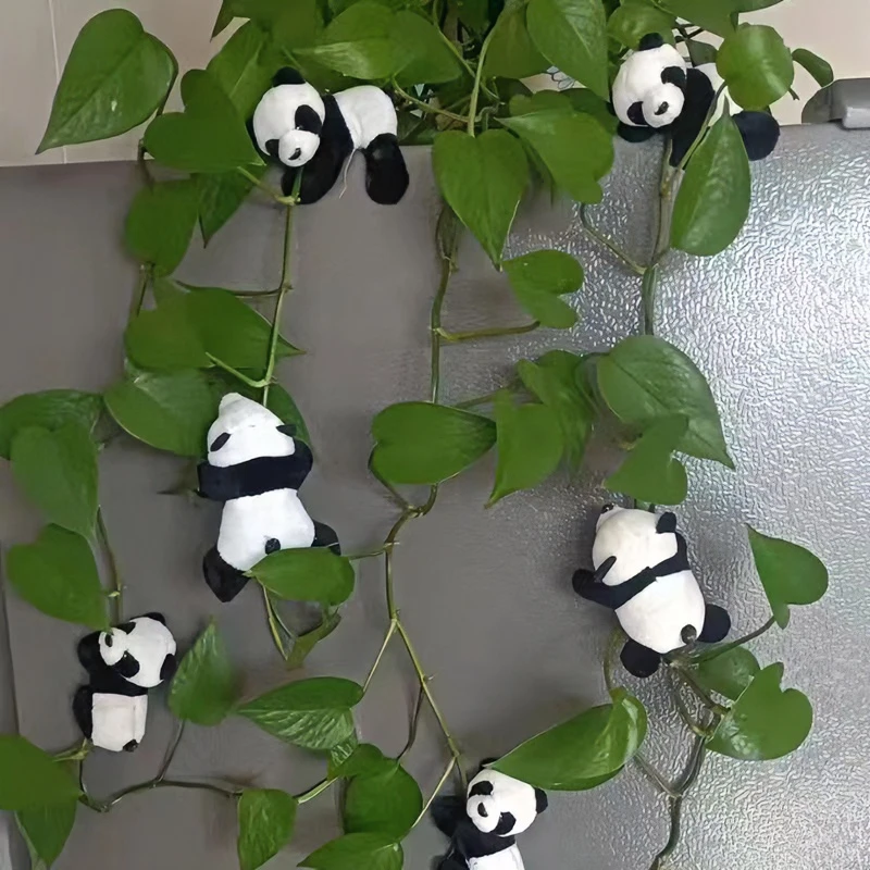 熊猫公仔冰箱贴可爱卡通毛绒玩偶成都旅游纪念品礼物小熊猫磁性贴