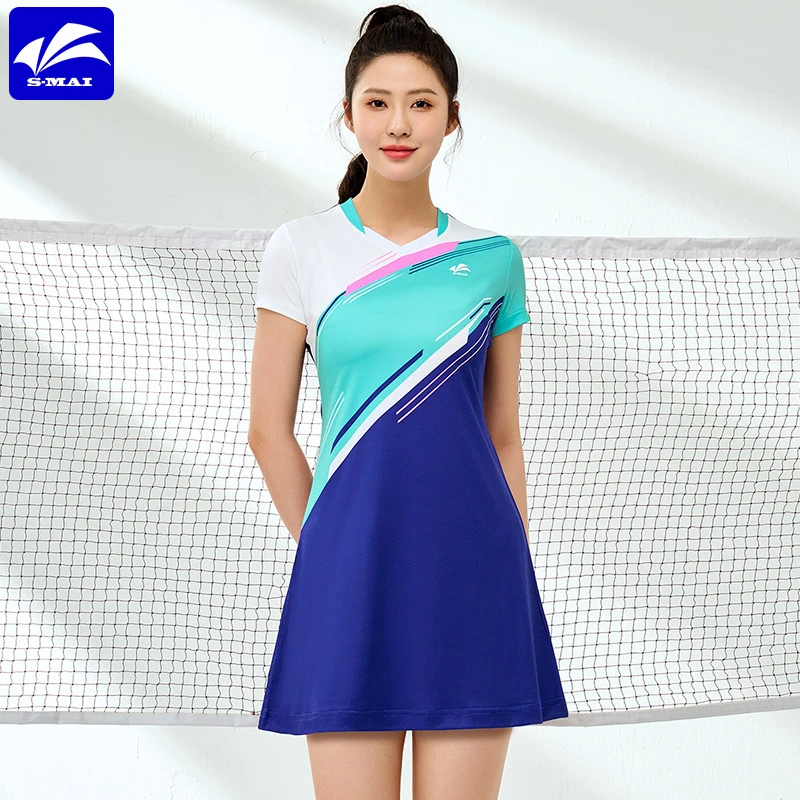 butiky速迈新款运动时尚女士羽毛球服夏季速干透气羽毛球连衣裙