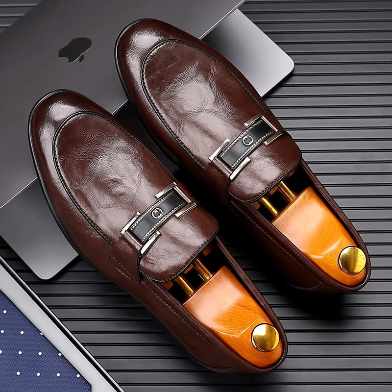 时尚真皮男皮鞋经典百搭软底英伦男士皮鞋透气防滑韩版潮款男鞋