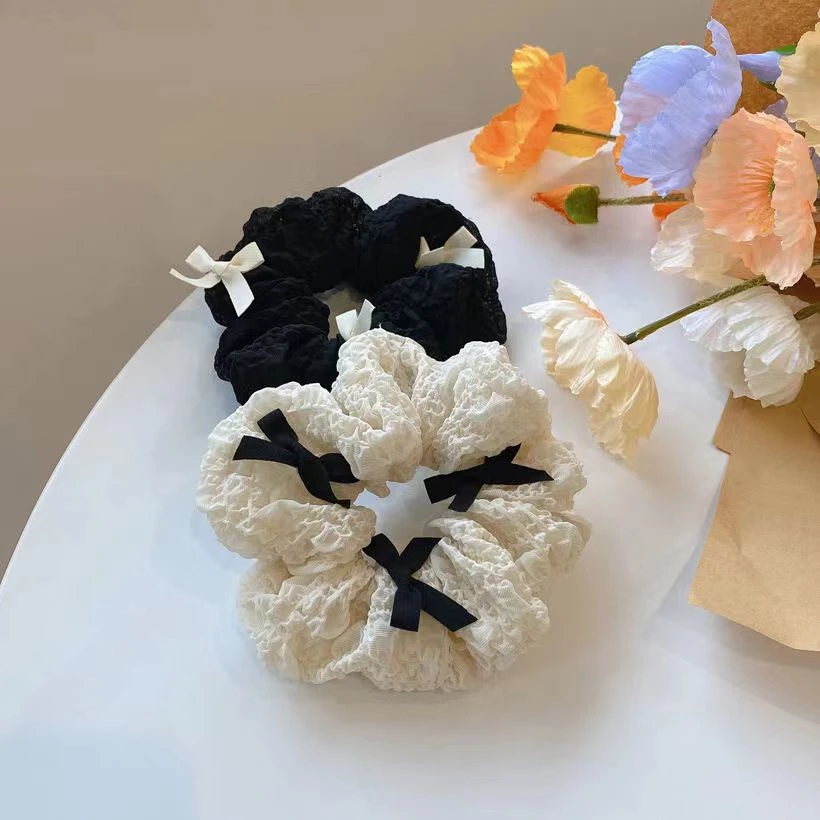 夏季简约日系少女蝴蝶结大肠圈头绳韩国网红扎头发皮筋女肥肠发圈