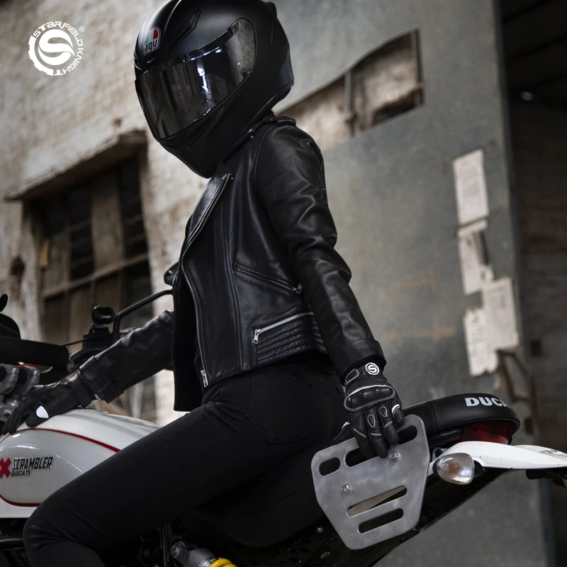 星空骑士SKG-549摩托车手套女骑士羊皮夏季机车赛车透气骑行装备