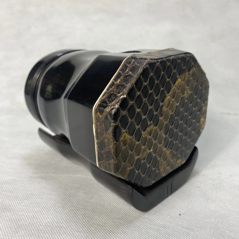 紫檀 黑檀扁八角二胡筒 前八后园二胡二泉两用琴筒 二胡筒子
