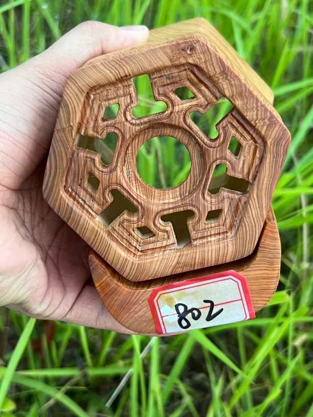 一木掏空崖柏陈化料二胡筒子，送底托