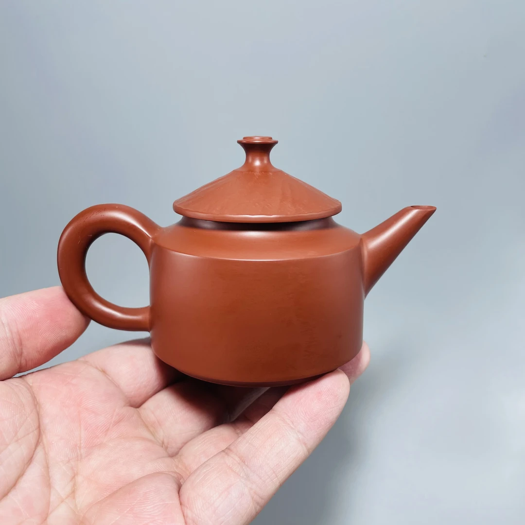 潮州手拉壶原矿朱泥章思宋手工精制侠客行壶型跳刀黄金容量泡茶壶