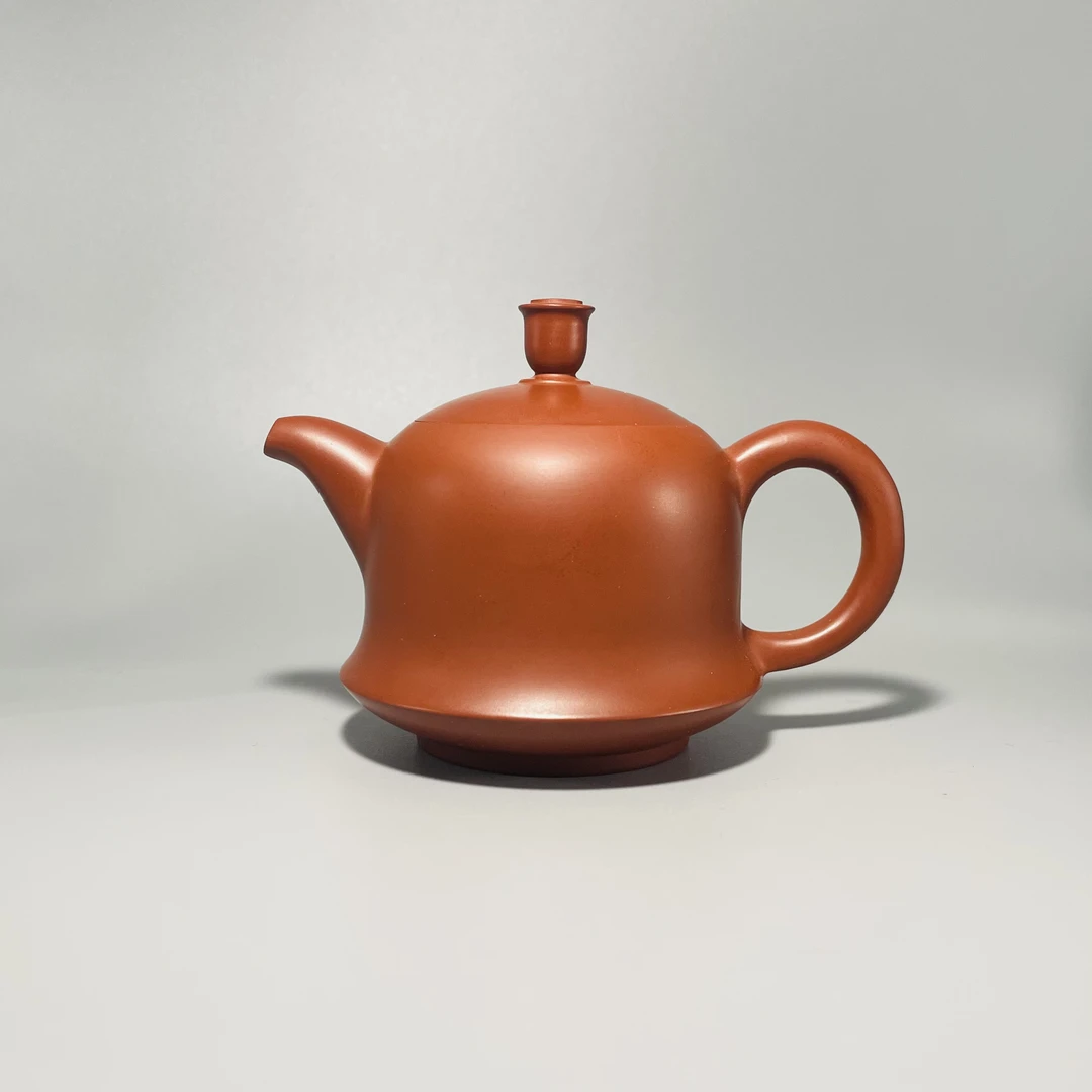潮州手拉壶全手工原矿朱泥金钟壶小容量功夫茶具手制家用泡茶壶