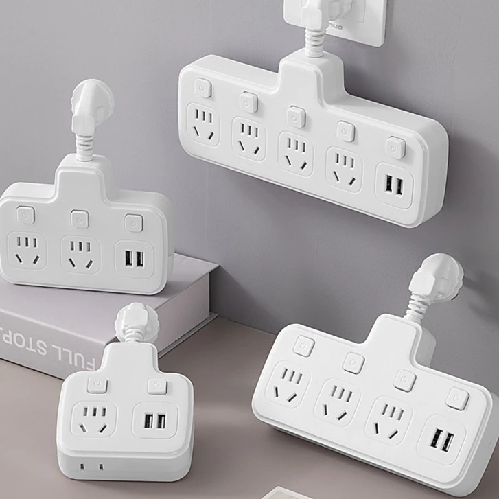 家用转换插头宿舍插头分插器插座转换器多用独立开关带USB多孔