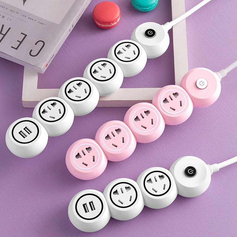 创意可爱葫芦插线板可爬墙排插 USB大功率插排带线桌面多功能插座