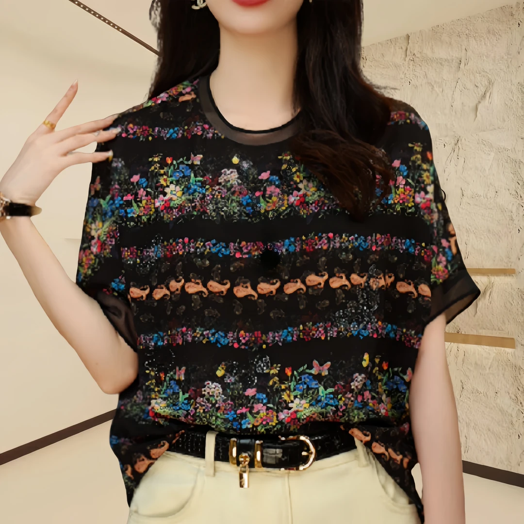 高档缎面衫女t恤2025夏季洋气新款气质夏季打底衫妈妈装春季上衣